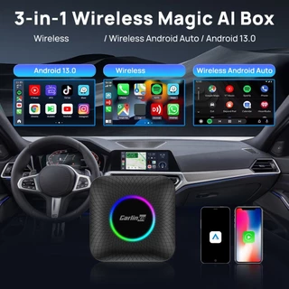 Carlinkit CarPlay Ai Box กล่องทีวีไร้สาย Android 13 8+128GB QCM 8-Core 6225 Android Auto YouTube Netflix อุปกรณ์เสริมรถ