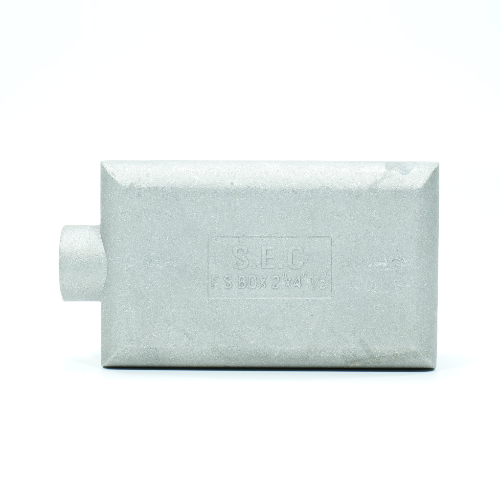 FS BOX 2x4  S.E.C. เอฟเอสบ๊อกซ์ 2"x 4" บ๊อกเหล็ก F.S. Box 2″x4″ (SEC) เอฟเอส บ๊อกซ์  2"x4" 1/2