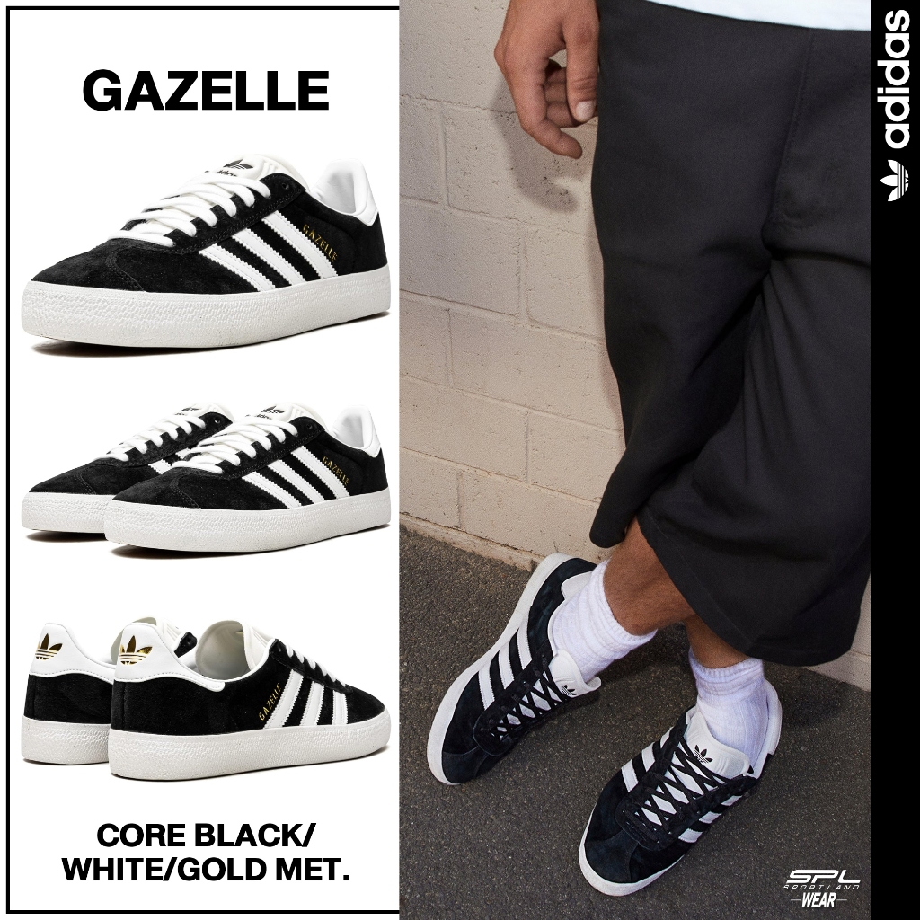 Adidas อาดิดาส รองเท้าผ้าใบ รองเท้าแฟชั่น UX Gazelle Core Black Cloud White Gold BB5476 (3800)
