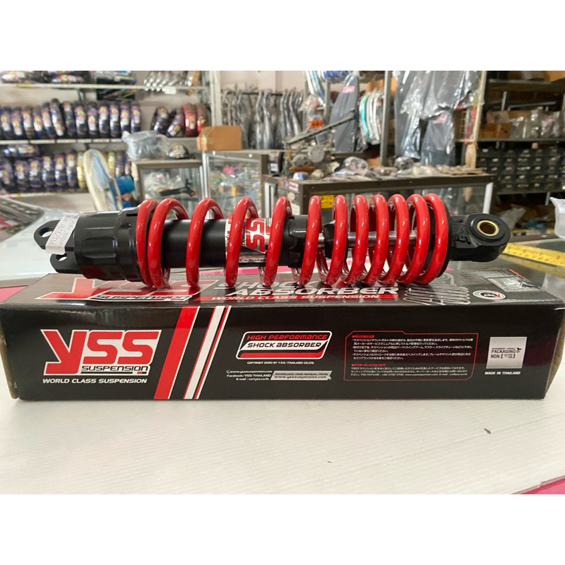 โชคหลัง Yss Pro plus Mio เก่า-ใหม่ Fino เก่า Fino i Click Scoopyi สปริงแดง ยาว 300 mm