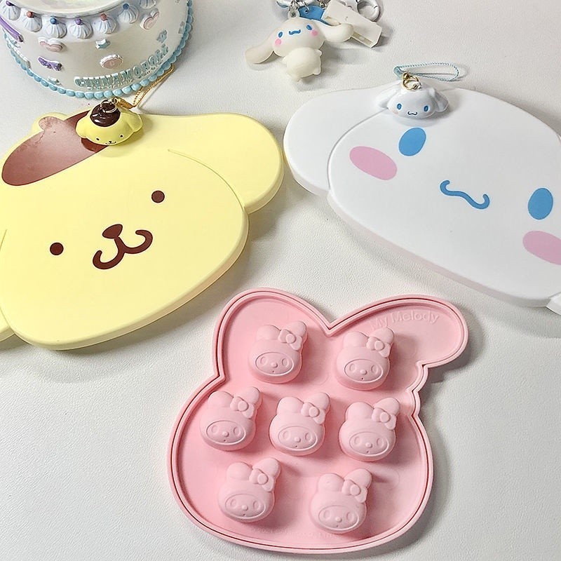 SANRIO ถาดแม่พิมพ์ทําน้ําแข็ง ลาย My Melody Pompompurin เหมาะกับฤดูร้อน แบบสร้างสรรค์ สําหรับทําน้ําแข็ง