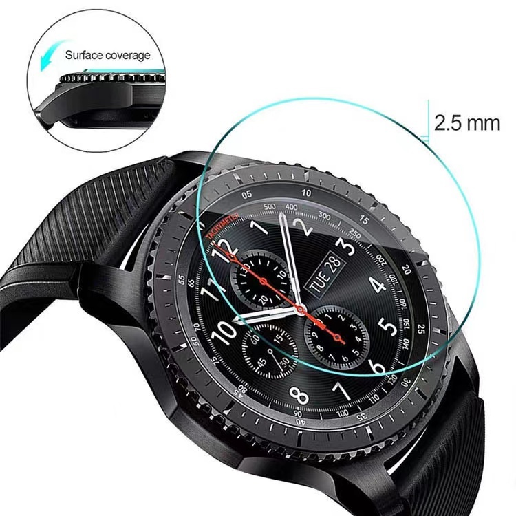 กระจกกันรอยนาฬิกาGarmin Fr158 55 245 645 220เส้นผ่านศูนย์กลาง32mm-46mmป้องกันรอยขีดข่วนและลายนิ้วมือ