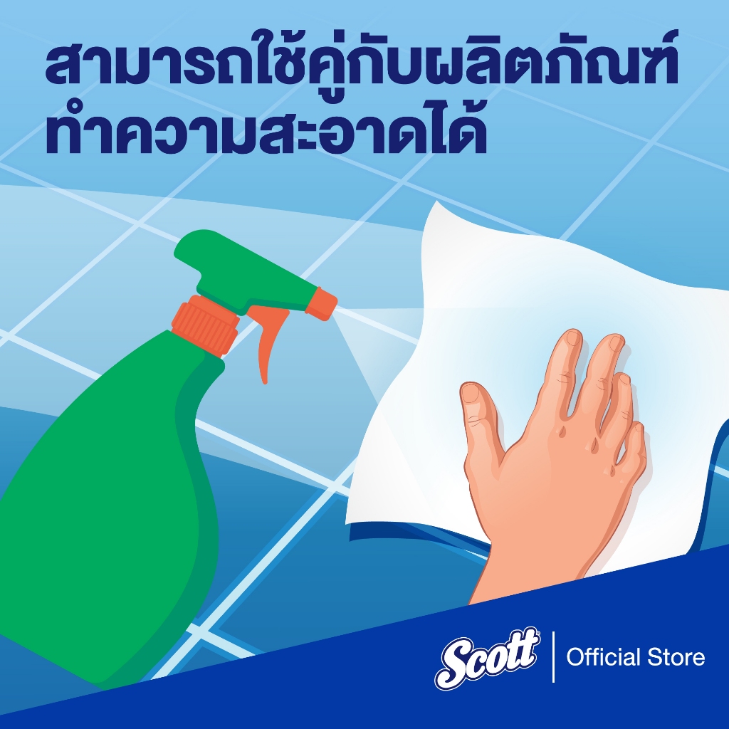 กระดาษเช็ดทำความสะอาดสก๊อตต์®รุ่นลดแบคทีเรีย8 แผ่น 3 แพ็ค x4 Scott Towel Interfold Bacteria Reduction 84Sheets 3 pack x4 - รูปที่ 5