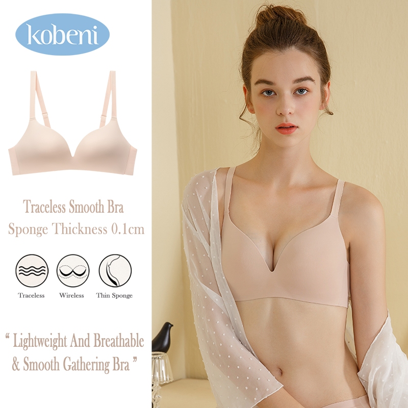 ⭐KOBENI⭐เสื้อใน บราไร้โครง เนื้อผ้าบางเบาใส่สบาย สายปรับระดับได้ ทรงสวยดูดี