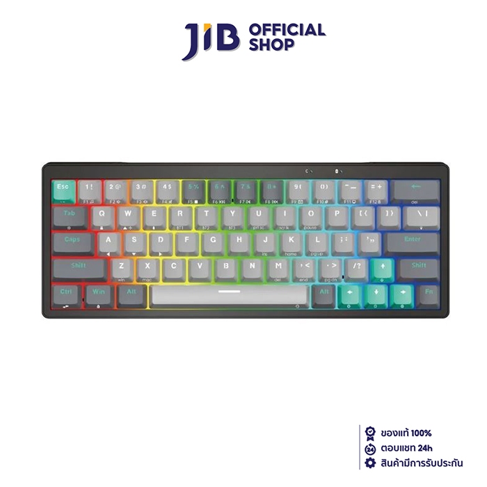WIRELESS KEYBOARD (คีย์บอร์ดไร้สาย) FANTECH ATOM PRO63 MK912 (MERCURY) (BLUE SWITCH RGB EN/TH)