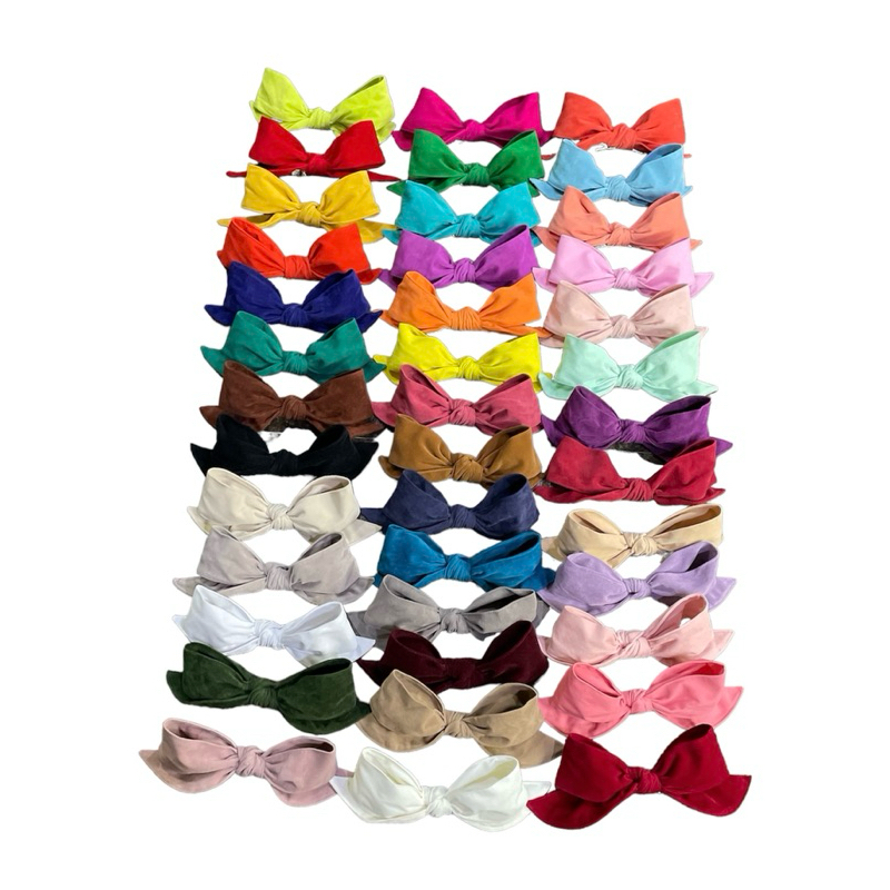 📮พร้อมส่ง🇹🇭 กิ๊บโบว์ตั้งผ้าสักหลาดดัดได้แบรนด์Hiso🎊