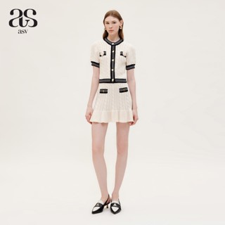 [asv ss24] Rosabella Knitted Mini Skirt กระโปรงผู้หญิง ตกแต่…