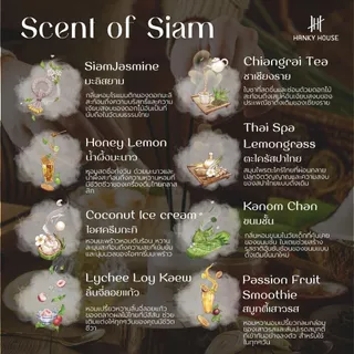 ขายดี✅ ก้านไม้หอม HANKY HOUSE กลิ่นโรงแรม Scent of Siam 50ml น้ำหอมอโรม่า ก้านหอม ปรับอากาศ