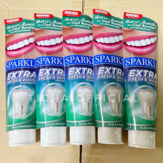 ❎EXP.01/27 | SPARKLE ยาสีฟัน สปาร์คเคิล สูตร Extra Fresh & White Toothpaste 100g. ฟันขาว เย็นสดชื่น
