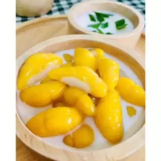 บัวลอยทุเรียน เหนียวนุ่ม หอมชวนกิน Home made100% ต้นตำรับสูตรคุณยาย By jasmine 300กรัม