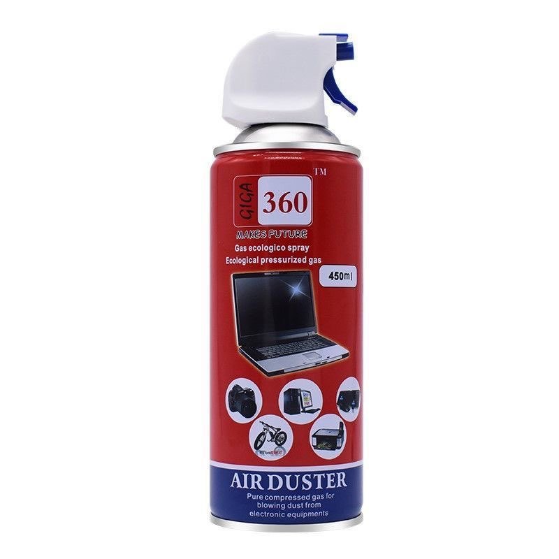Giga 360 Air Duster for PC and Laptop สเปรย์ลมกำจัดฝุ่น สามารถพ่นใส่แผงวงจร หรือ อุปกรณือิเลคโทรนิคส