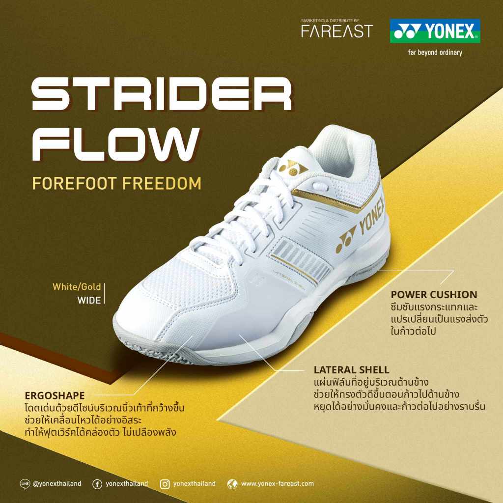 YONEX POWER CUSHION STRIDER FLOW (หน้ากว้าง)