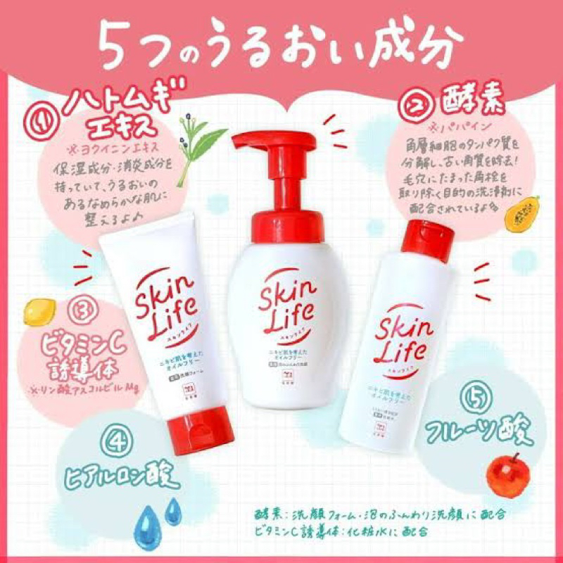 แท้🇯🇵💯% Skin Life Japan Cleansing/โฟม/โทนเนอร์จากญี่ปุ่นสำหรับคนหน้ามันๆ และอ่อนโยนต่อผิวหน้า กลิ่นหอม 🌸