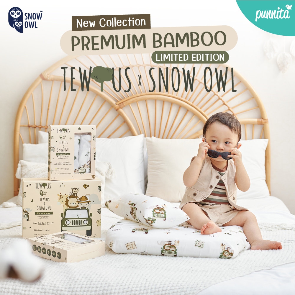 TEWTUS X SNOW OWL  ผ้าอ้อมและเครื่องนอนใยไผ่ 100% ระดับพรีเมี่ยม Limited edition Collection  Safari