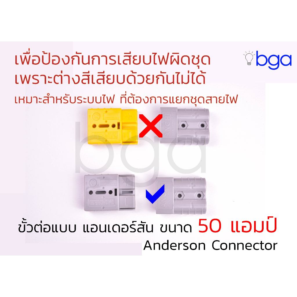 หัวต่อแอนเดอร์สันขนาด 50 แอมป์ เข้าหัวกับสายซิลิโคน 8 AWG ด้านเดียว - รูปที่ 4