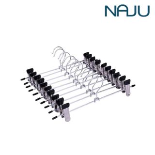Naju ไม้แขวนเสื้อ ไม้แขวนเสื้อสแตนเลส 1 ชิ้น ไม้แขวนกางเกง ไ…