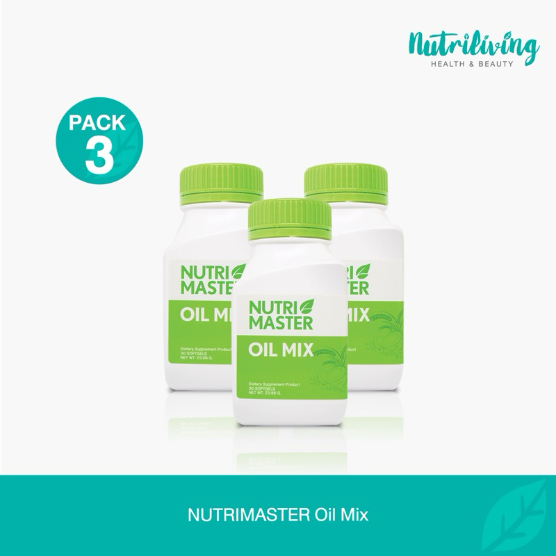 [แพ็ค 3] Nutrimaster น้ำมันสกัดเย็นเพื่อสุขภาพที่แข็งแรง Nutrimaster Oil Mix 30 Capsule