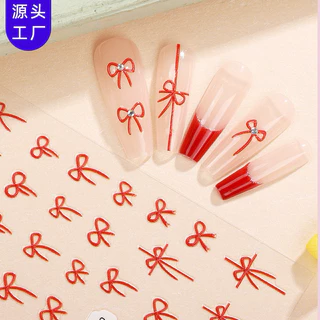 สติกเกอร์ติดเล็บ 5D ภาพนูน ตกแต่งเล็บ DIY ตามใจชอบ