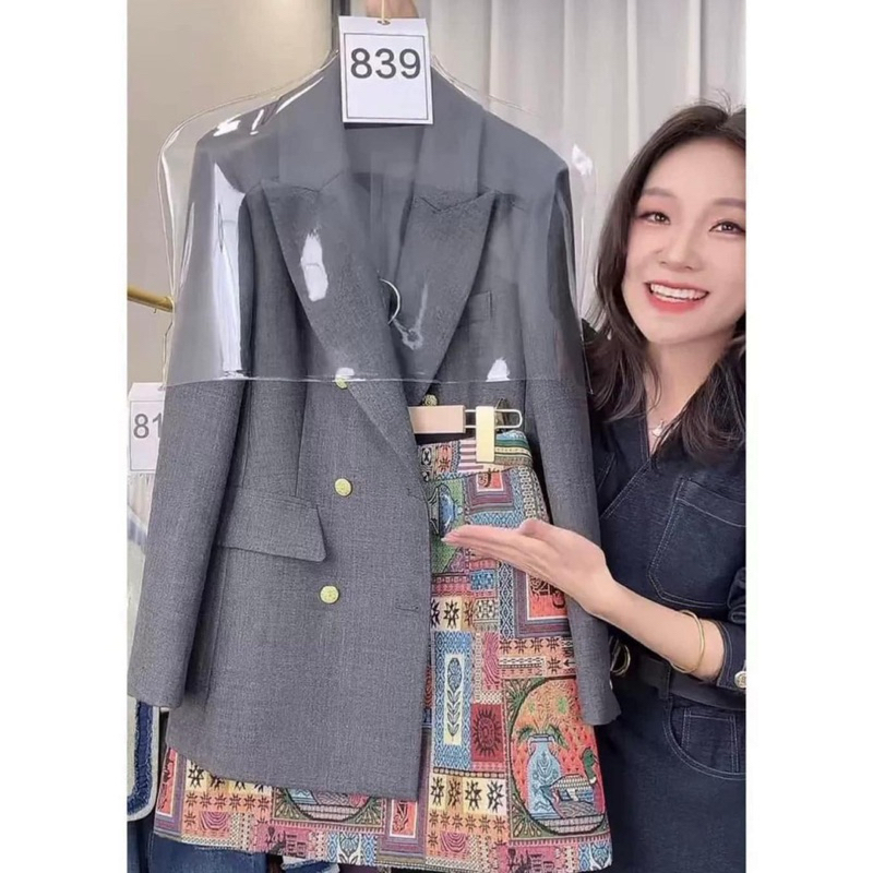 A42 เสื้อสูทเบเซอร์สีเทา (เฉพาะเสื้อ)งานสั่งตัด แพทเทิร์นเป๊ะ