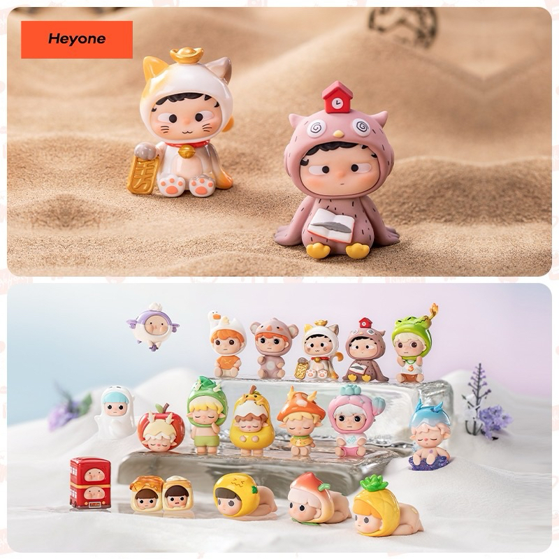 ลิขสิทธิ์แท้ Heyone Black Play Mini Fun Making Factory Machine 2 Generation Cute Grain Blind Box เฮย