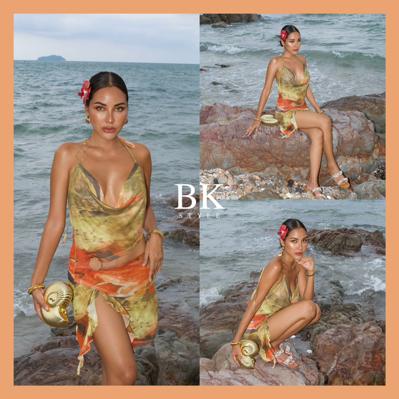 BK STYLE รุ่น Samara เดรสสายฝอ ผ้าซีทรู