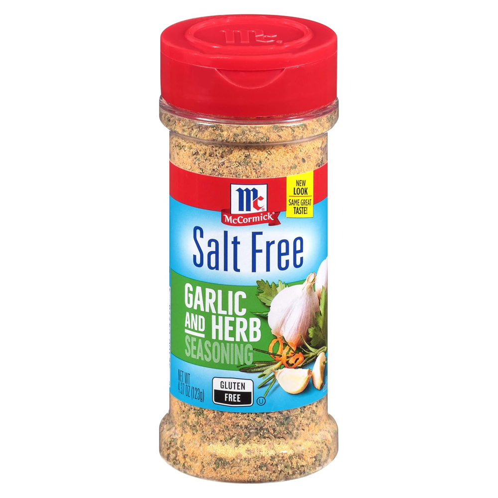 McCormick Salt Free Garlic and Herb Seasoning เครื่องปรุงรสกระเทียมผสมสมุนไพร สูตรปราศจากเกลือ ตรา แม็คคอร์มิค 123 กรัม