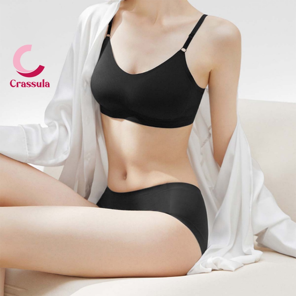 Crassula บราไร้โครง Wireless Bra เสริมฟองน้ำบาง หน้าอกทรงสวย ใส่สบาย ไร้โครง