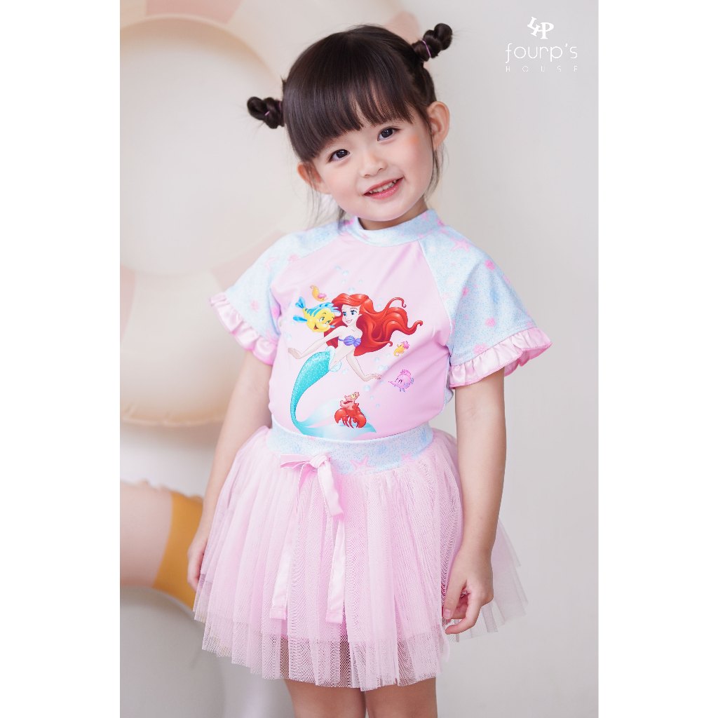 DISNEY PRINCESS : 080107 ชุดว่ายน้ำเด็กผู้หญิงลิขสิทธิ์แท้