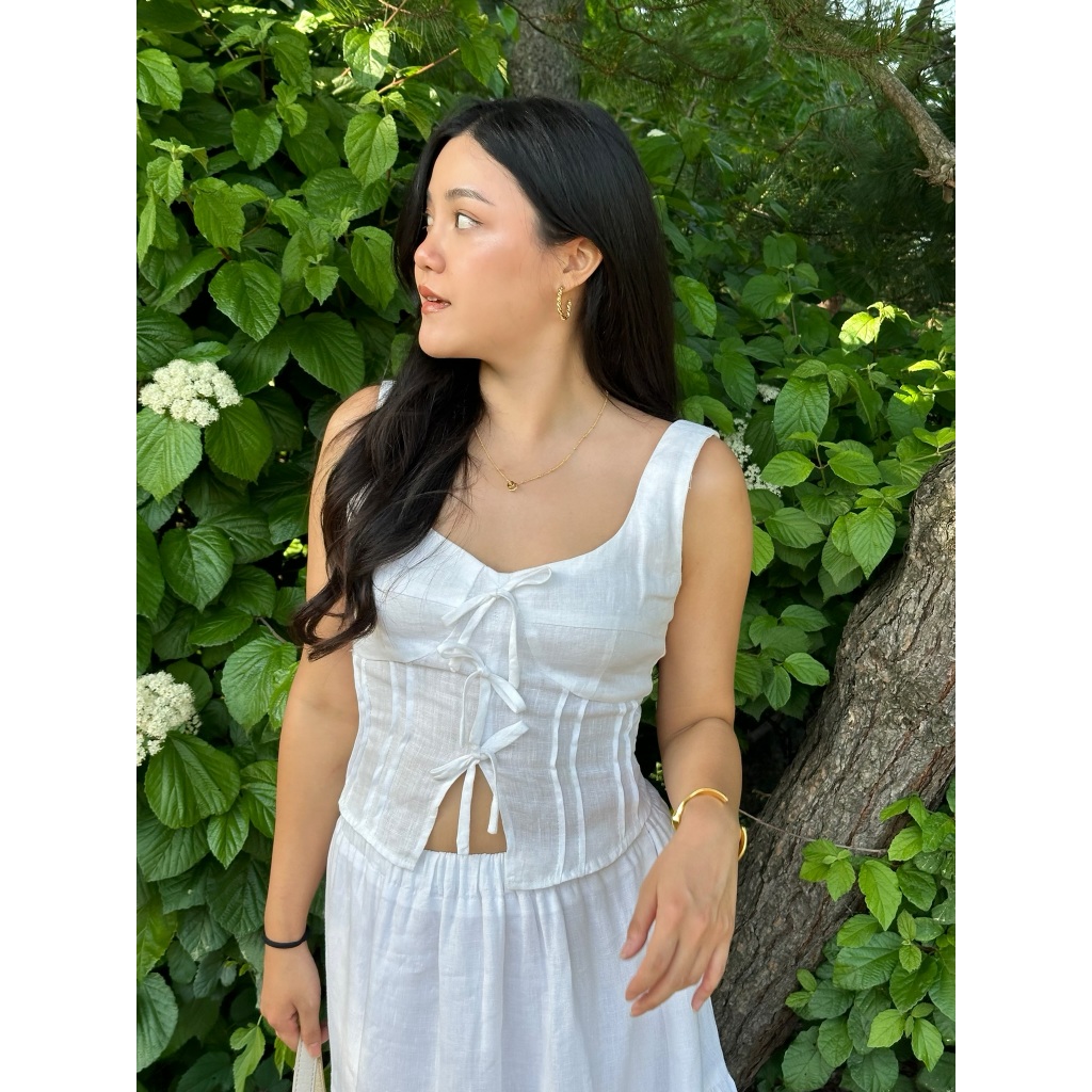 Summer Haze Top - เสื้อกล้ามผูกโบว์