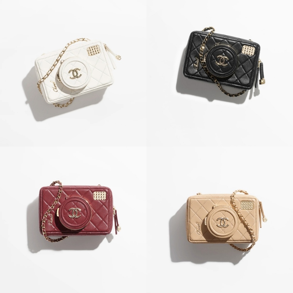 [ของแท้ 100%]กระเป๋าผู้ชายและผู้หญิงจัดส่งจากเคาน์เตอร์ Chanel ในอิตาลี ใหญ่กระเป๋ากล้องหนังแกะ