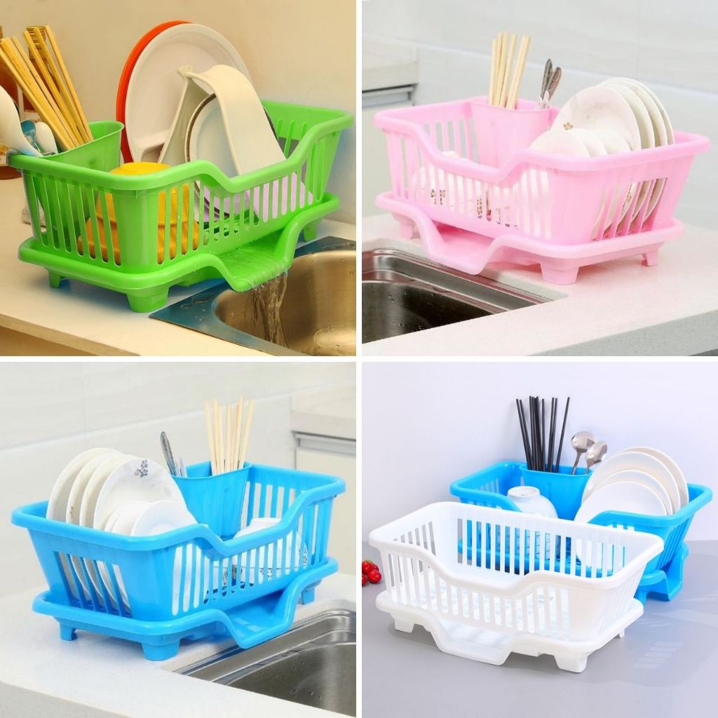 ที่คว่ำจานระบายน้ํา ที่คว่ำจานระบายน้ําอเนกประสงค์ ที่วางจานมีช่องระบาย KN-S022 - 1