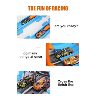 360 ํ Turn Track รางรถแข่ง Hot wheels รางรถแข่ง รถตีลังกา พร้อมรถเหล็ก 2 คัน กล่องใหญ่มาก รุ่นใหม่ล่าสุด