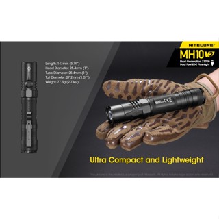 ไฟฉาย Nitecore MH10 V2 แถมถ่านและซอง