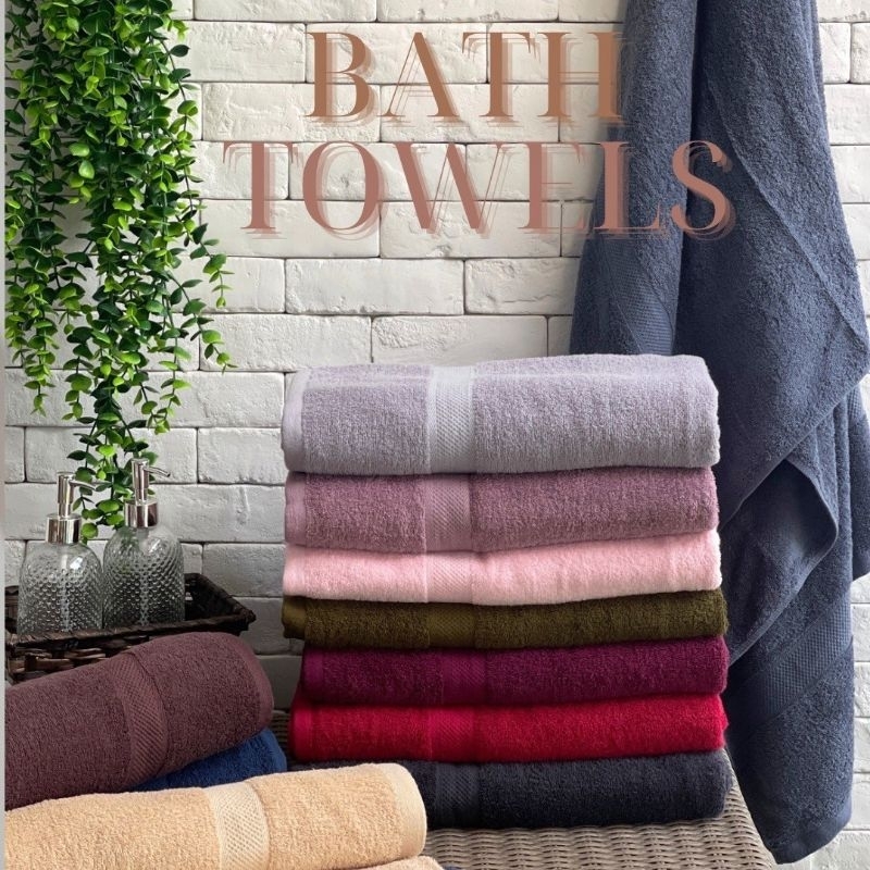 ผ้าเช็ดตัว cotton100% ขนาดนุ่งอาบน้ำได้ 30"×60"