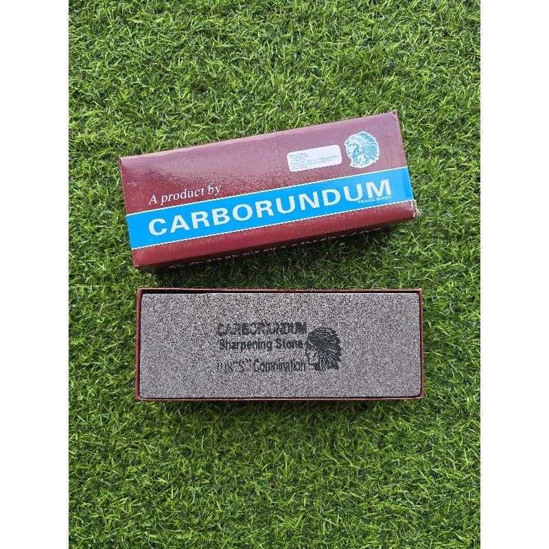 " หินลับมีด " ตรา คนป่า CARBORUNDUM ขนาด 8"×3"×2" ลับมีดคมง่าย ไม่เป็นโคลน