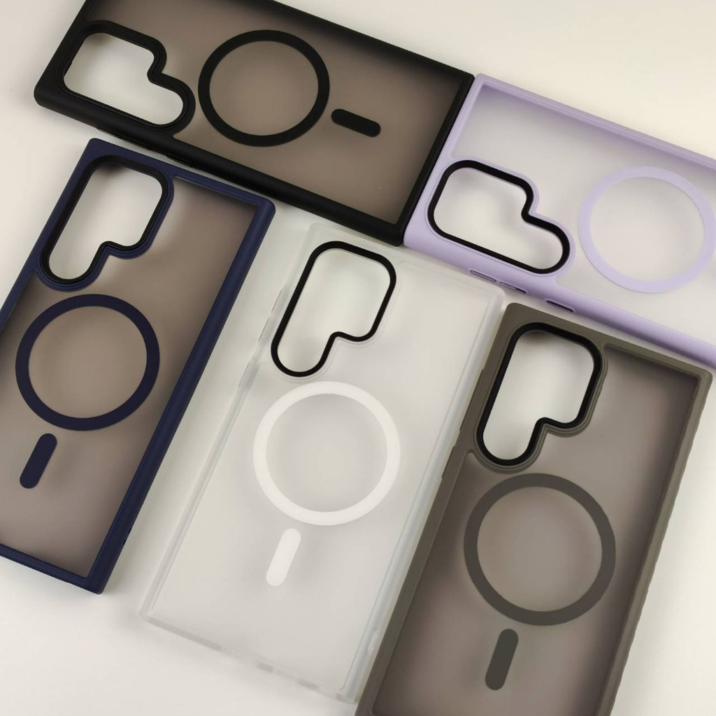 DECON DC02-MAG เคส S24 Ultra / S23 Ultra Case Mag หลังขุ่น ขอบสี ชาร์จแม่เหล็ก