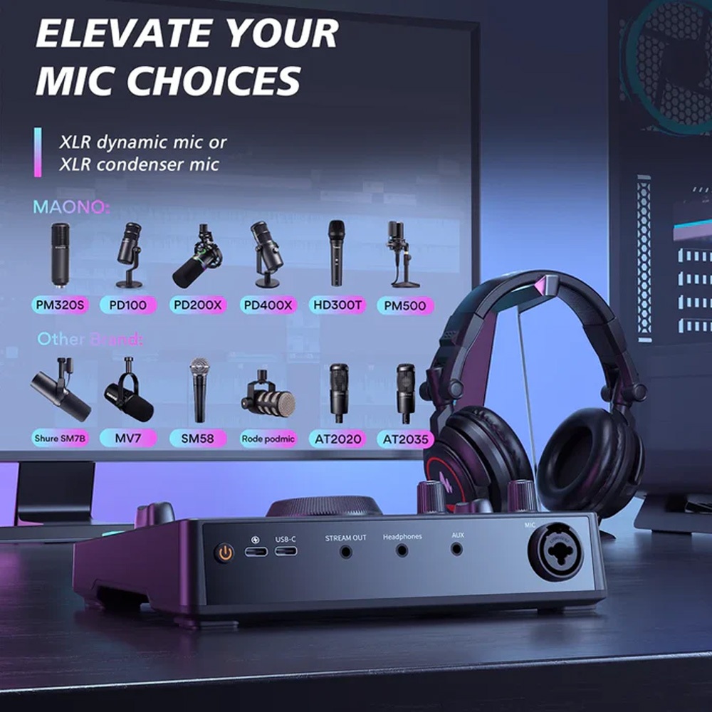 (ส่งด่วนจากไทย) Maono AMC2 NEO / Maono AU-AM200 ประกันศูนย์ไทย 1ปี Maonocaster Podcast Mixer AMC 2 AM 200