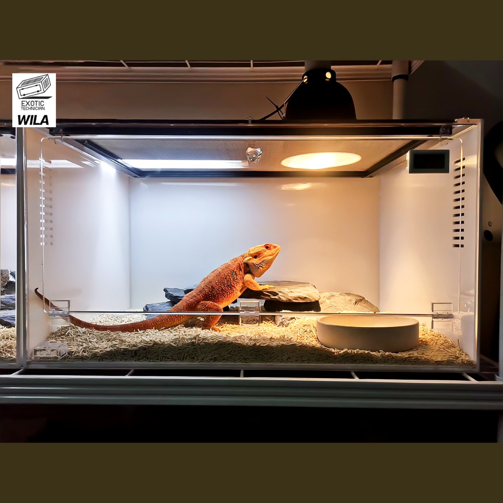 ตู้กกไฟ กรงเลี้ยงสัตว์เลื้อยคลาน ตู้อะคริลิค พร้อมตะแกรงสำหรับวางโคมให้ความร้อน - รูปที่ 2