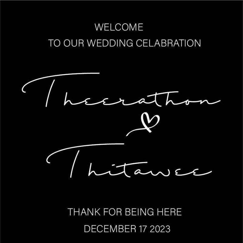 สติ๊กเกอร์welcome ติดบนกระจก​งานแต่ง​งาน​หรืองานอื่นๆ
