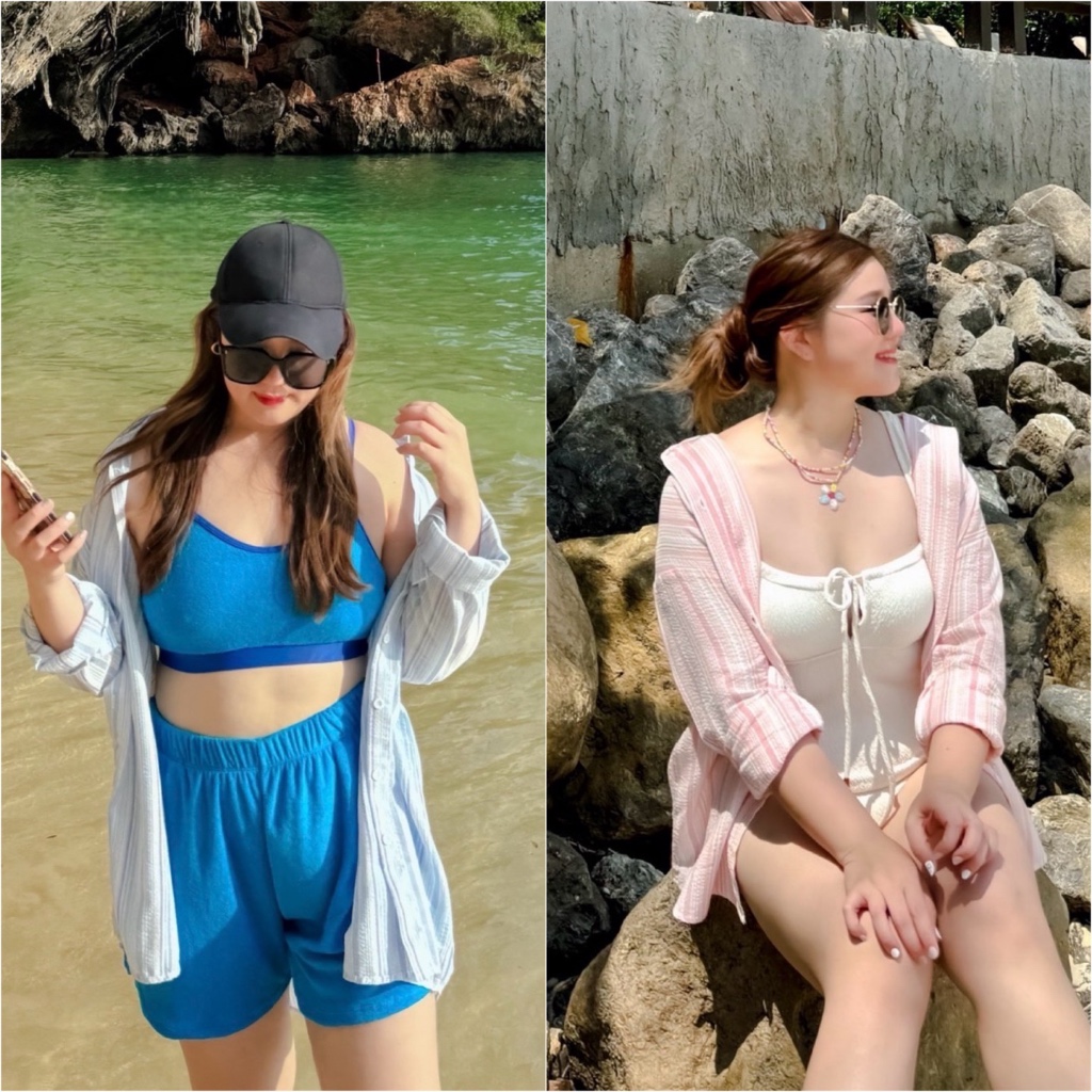 (❤️อกถึง 62”) Oversized Pastel Shirt เดรสสาวอวบ ชุดสาวอวบ เสื้อเชิ้ต