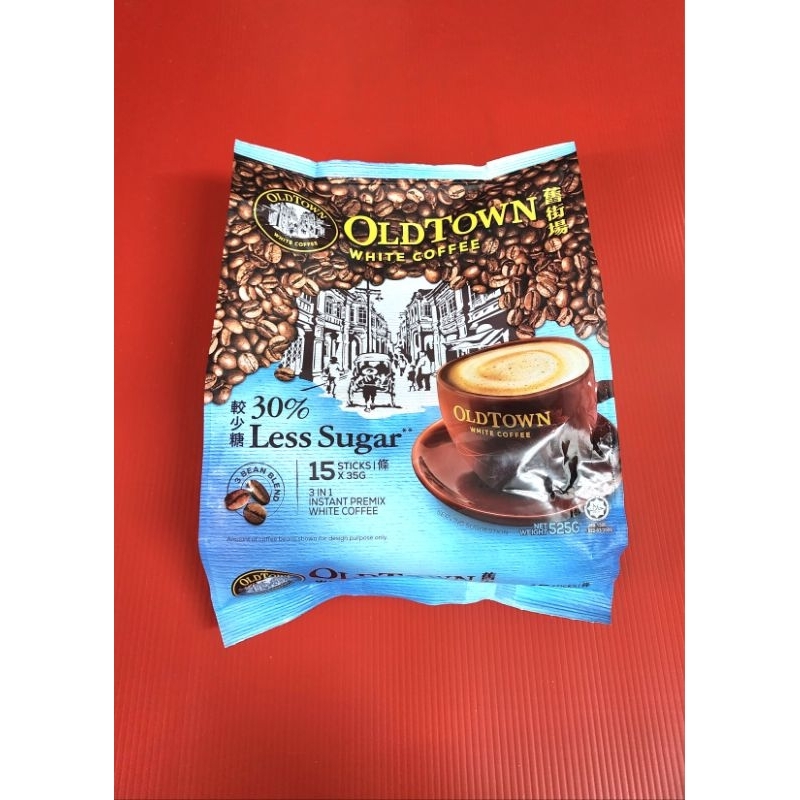 OldTown White Coffee Less Sugar กาแฟ โอลด์ทาวน์ น้ำตาลน้อย 15ซอง ล็อตใหม่