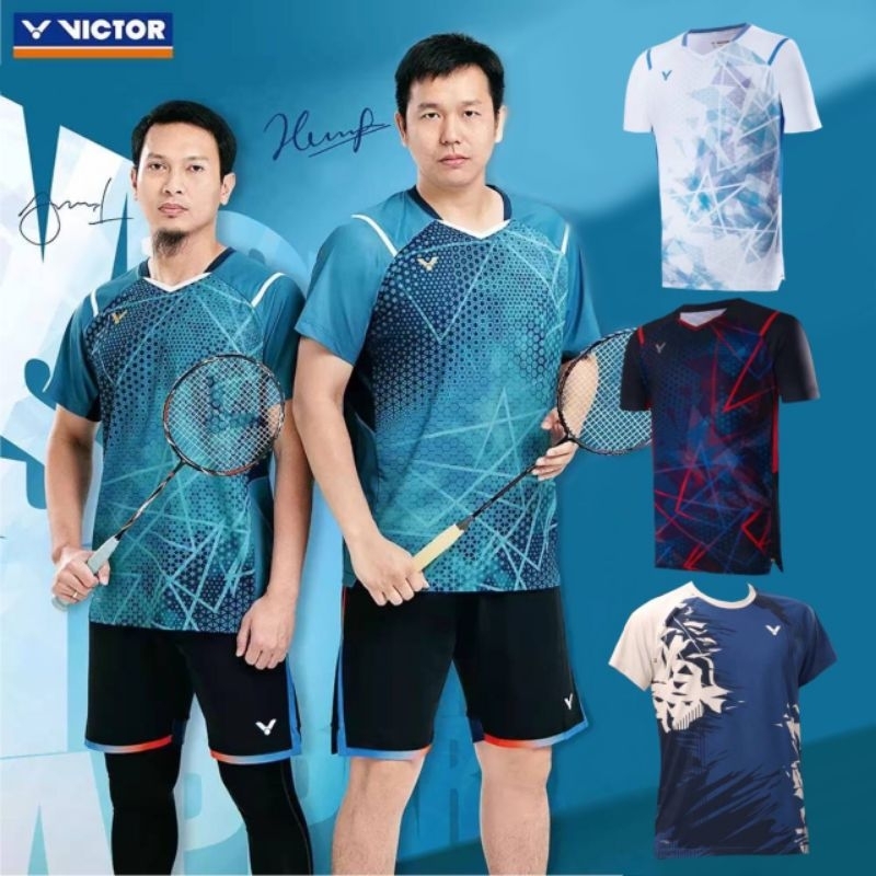 Victorรุ่นไหม่ล่าสุด2024เสื้อแบดVictorรุ่นไหม่แพง ดีแท้ผ้าดีส่งไวโกดังเมืองไทยเสื้อกีฬาแบดมินตันเทนนิสกีฬารับประกันผ้าดี