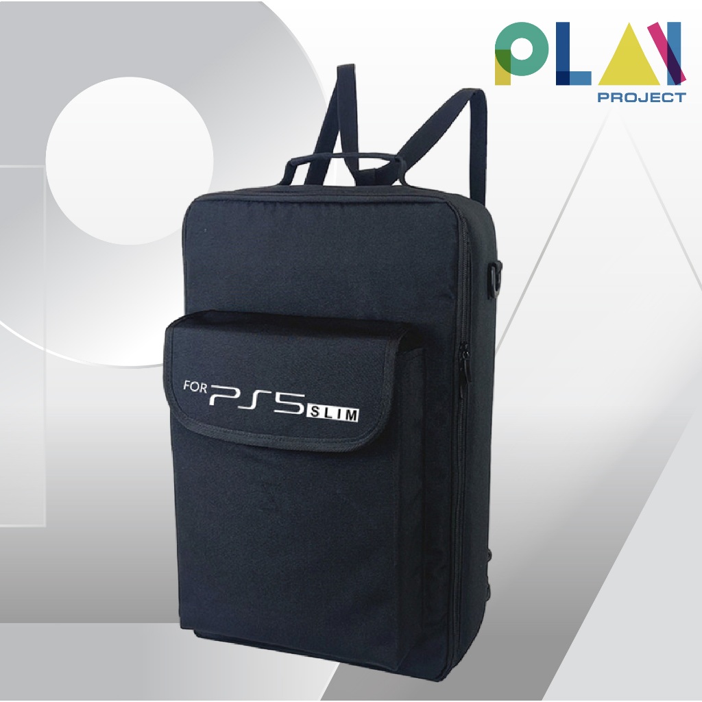 [Pre-Order] [10/6/24 ] กระเป๋าเป้ สะพายไหล่ สำหรับ ใส่เครื่อง PlayStation 5 Slim Carrying Case Storage Shoulder Backpack
