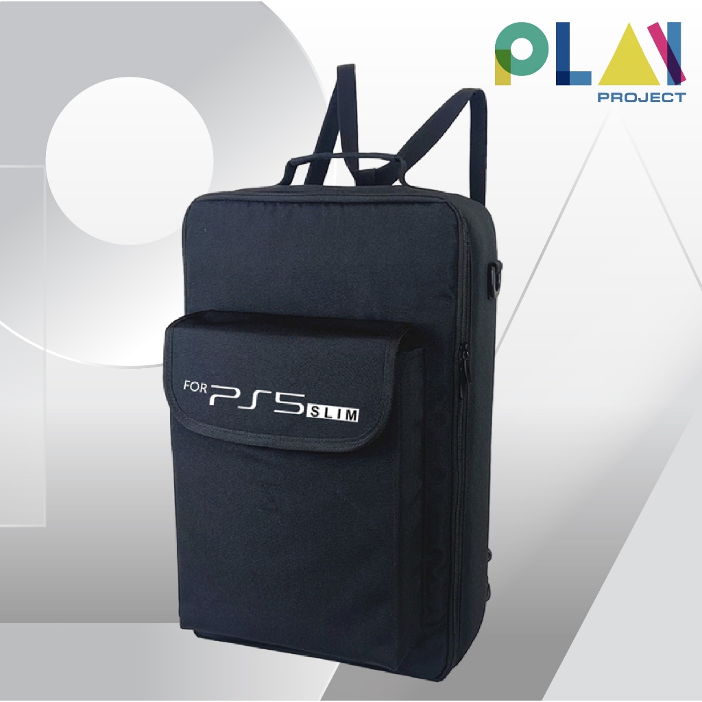 กระเป๋าเป้ สะพายไหล่ สำหรับ ใส่เครื่อง PlayStation 5 Slim Carrying Case Storage Shoulder Backpack