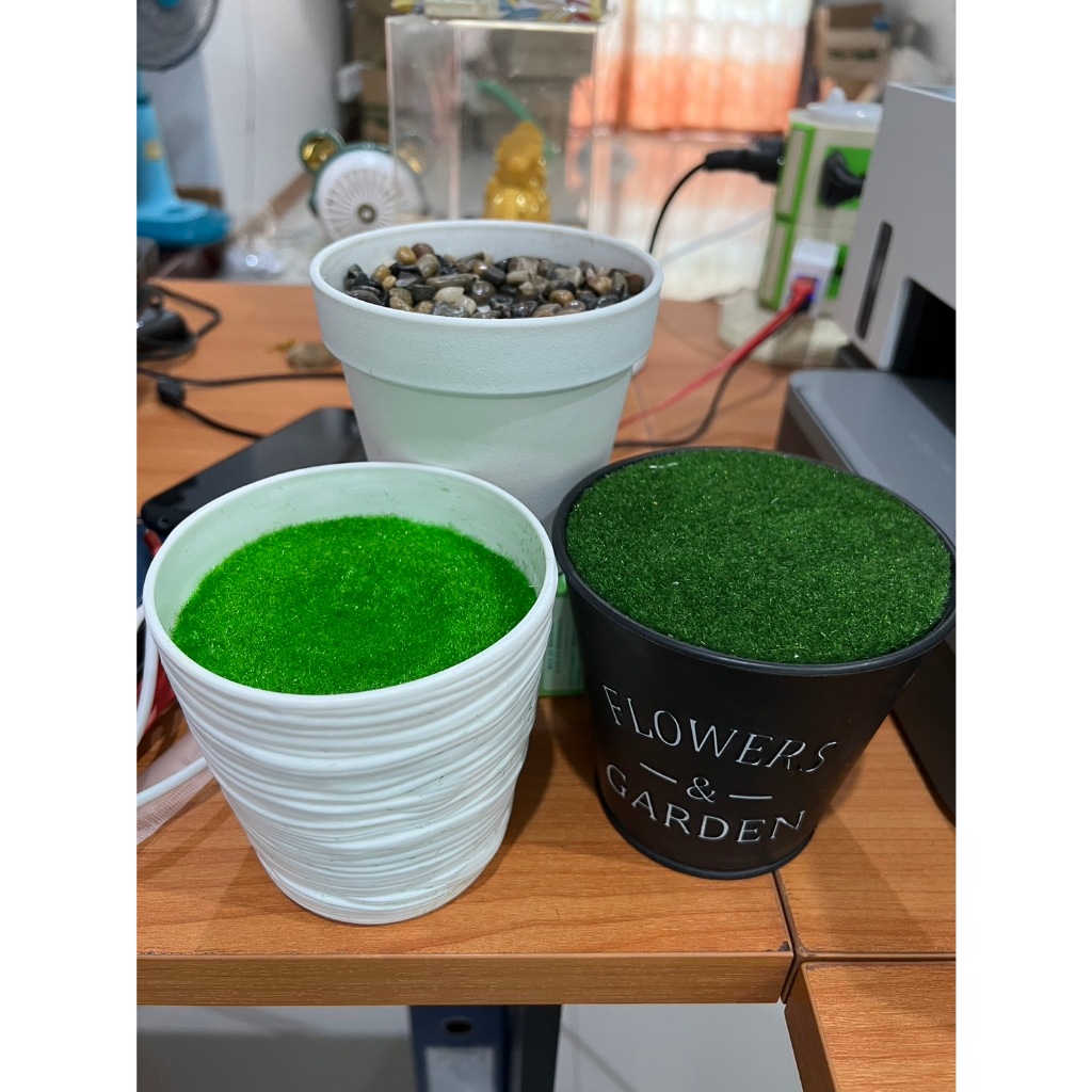 กระถางต้นไม้ ( กระถางจัดดอกไม้ปลอม กระถางตกแต่งดอกไม้ กระถางสำเร็จ กระถาง (พร้อมส่ง) กระถางโฟม+มอส ปักดอกไม้ต้นไม้ปลอม
