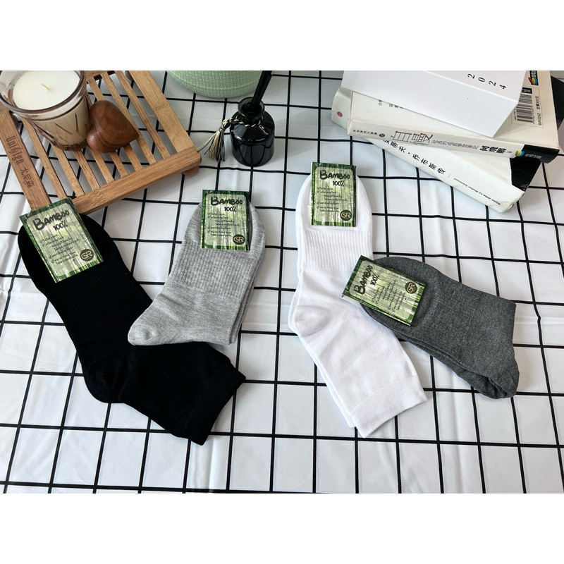 ถุงเท้าBAMBOOข้อกลาง ถุงเท้าใยใฝ่ ทอแบบไร้ตะเข็บ 👍