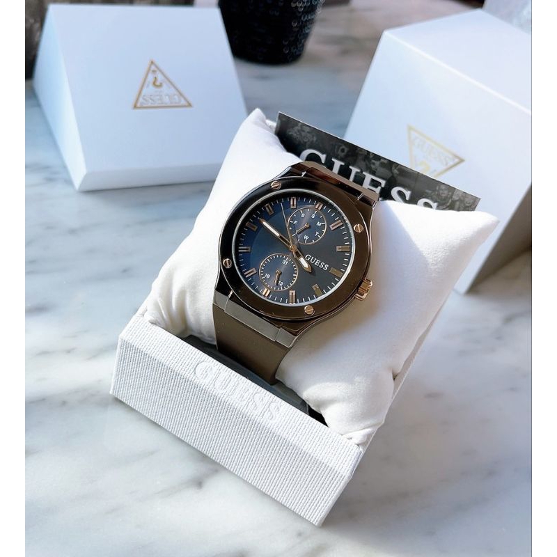 🌻มีเข็มบอกวัน,วันที่✨นาฬิกา Guess GW0491G2 JET Chocolate