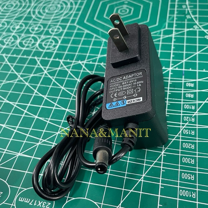 ADAPTOR 9VDC 1A (แอมป์เต็ม) แจ็ค 2.1MM/2.5MM พร้อมส่งในไทย