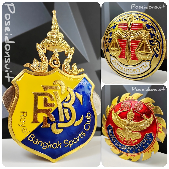 ตราติดหน้ารถ สปอร์ตคลับ RBSC สภาทนายความ ครุฑเสริมอุดมโชคปลอดภัย