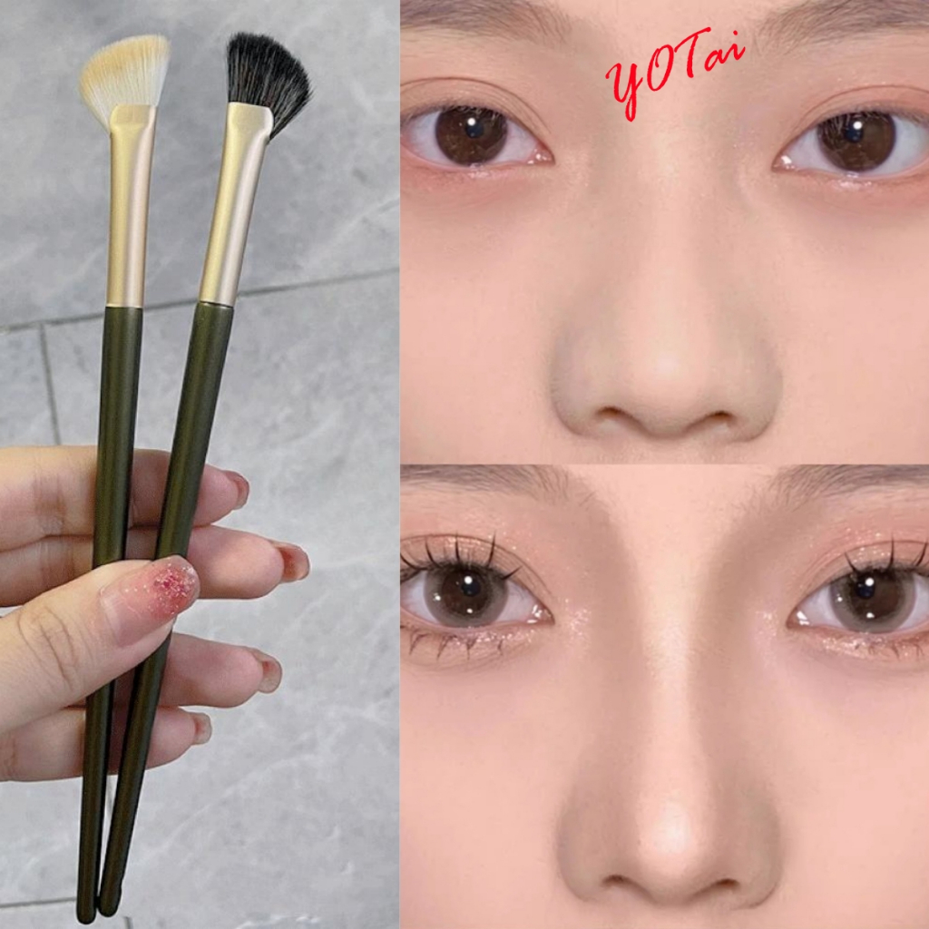 YOTAI แปรงแต่งหน้า แปรงเงาจมูก แปรงแต่งหน้า แบบเฉียง คอนทัวร์จมูก เฉดดิ้ง ไฮไลท์ แบบพกพา